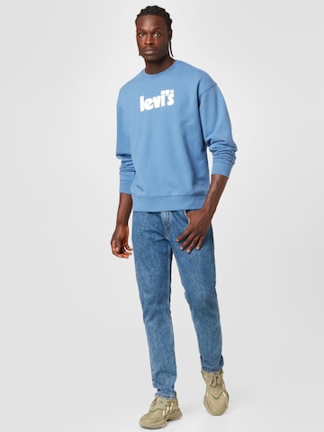 LEVI'S ® Regular Fit Sweatshirt 'RELAXD GRAPHIC CREW BLUES' in Blau