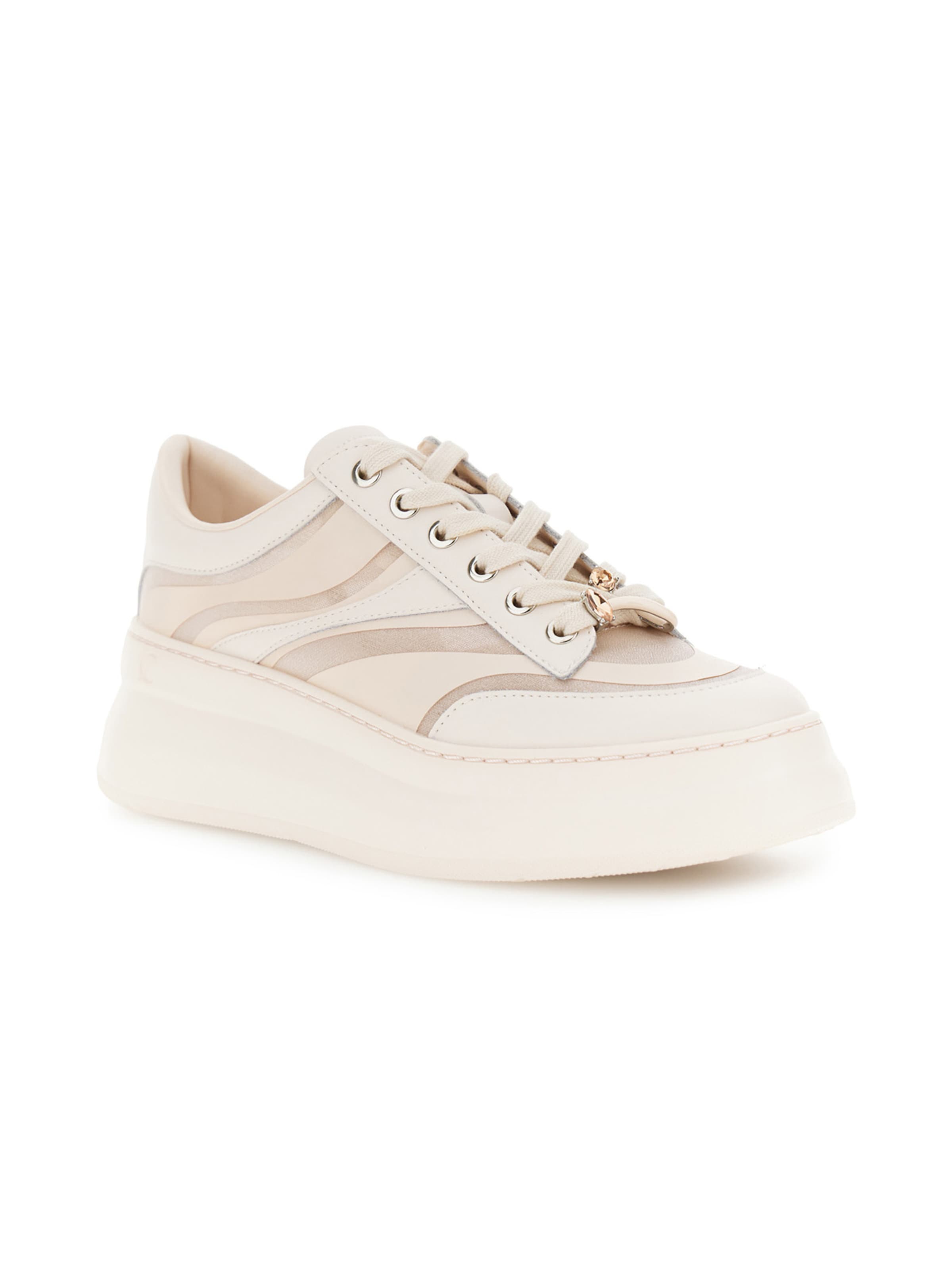 CAFè NOIR Platform trainers in Beige