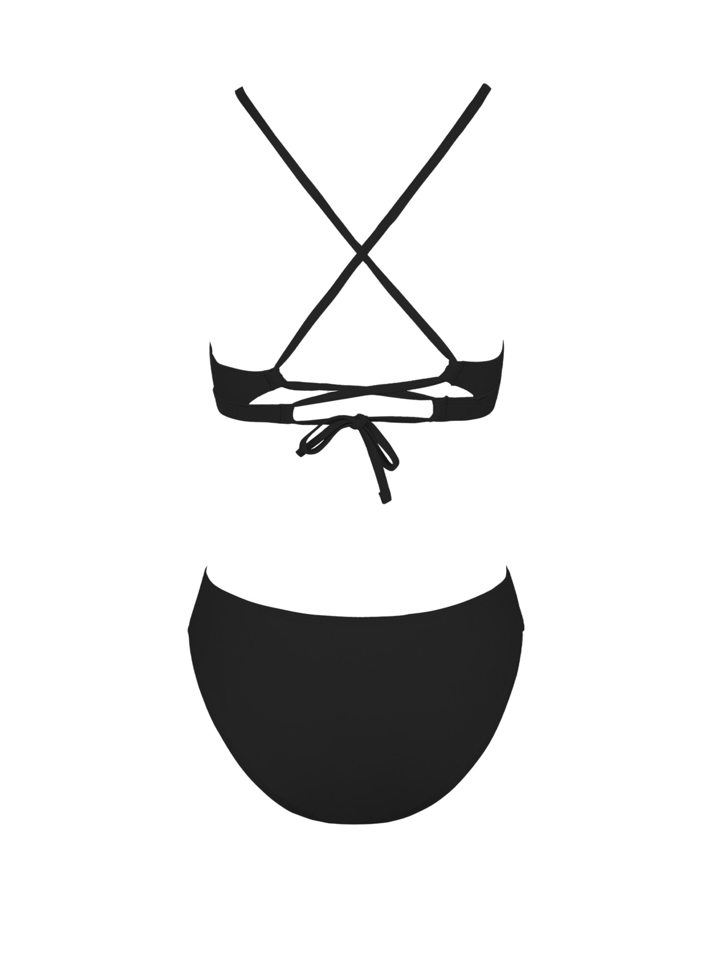 Cupshe Bustier Bikini‌‌‌‌‌‌‌‌‌‌ in Schwarz