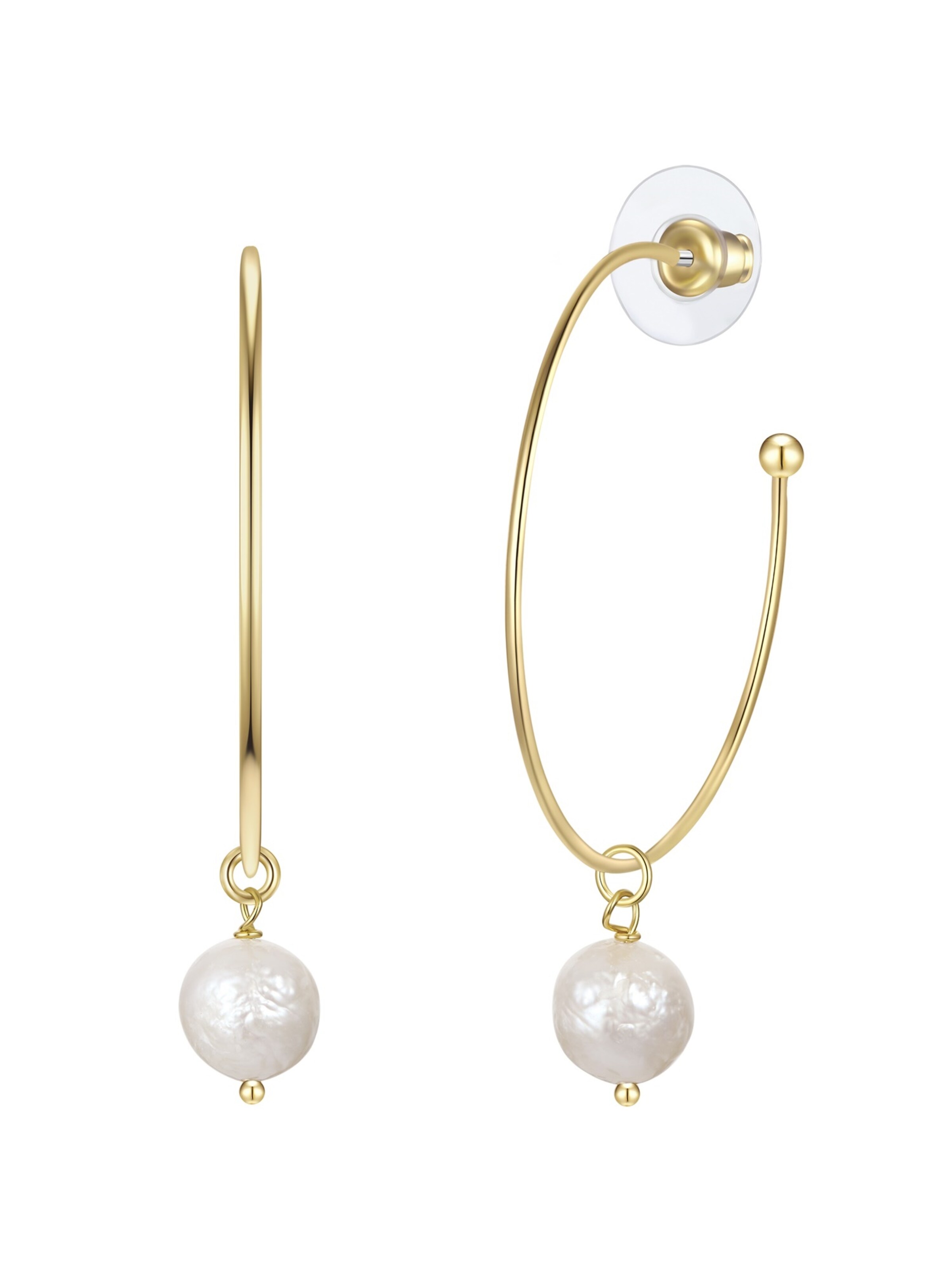 Boucles d'oreilles Yokoamii en or : devant
