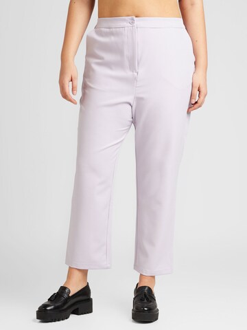 ABOUT YOU Curvy - regular Pantalón en lila: frente