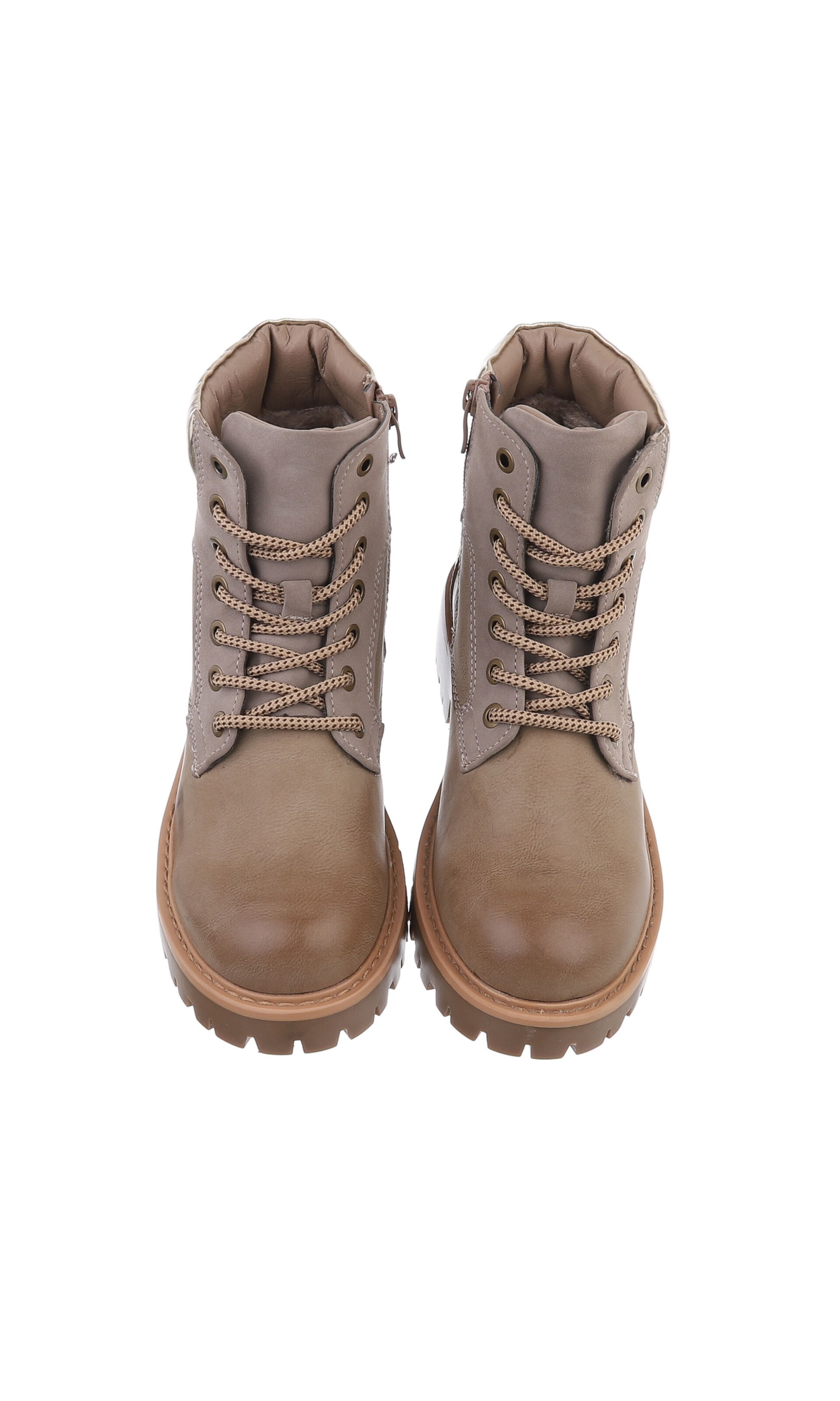 Ital-Design Schnürstiefelette in Braun