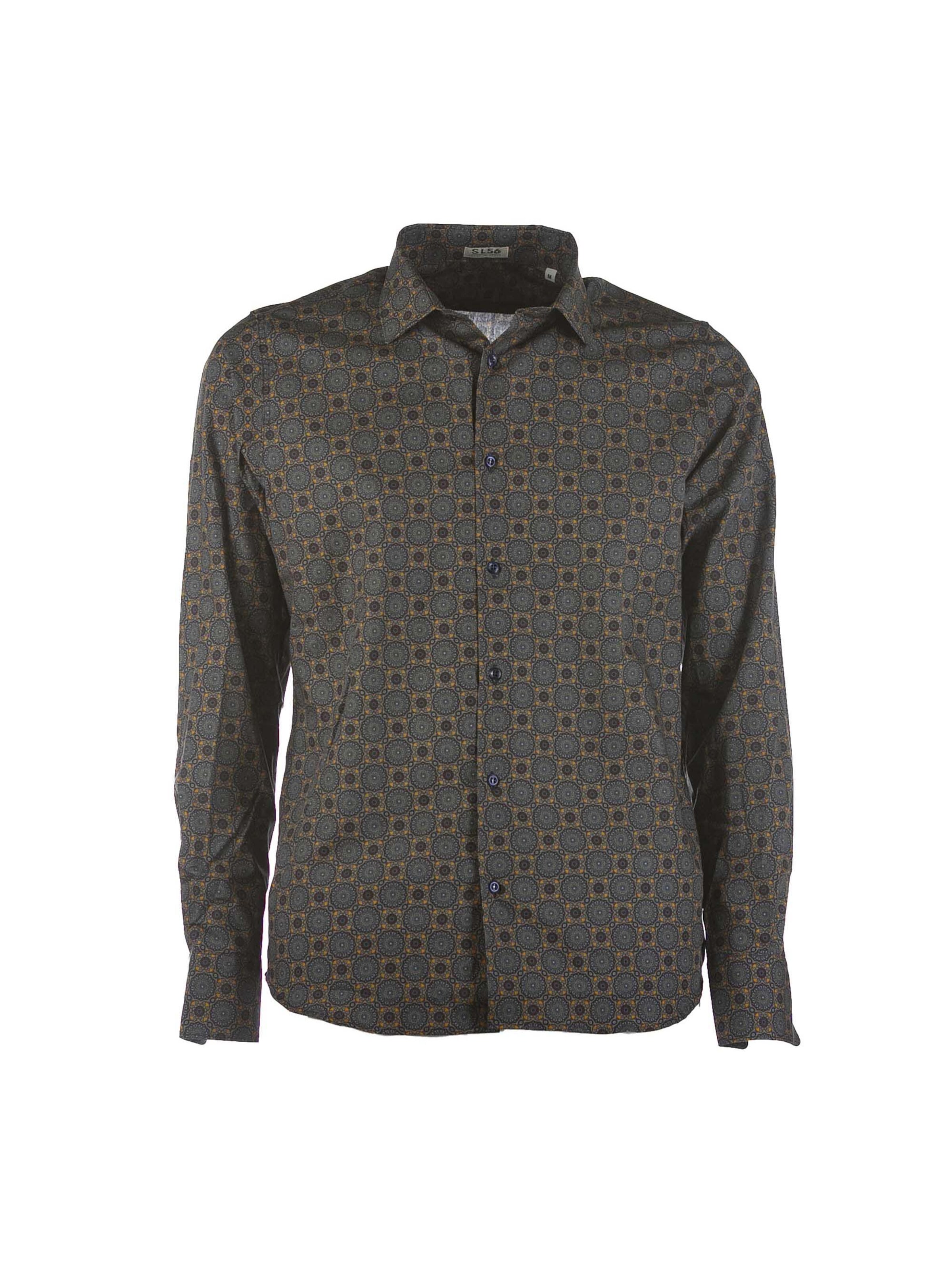 SL56 Regular Fit Hemd in Braun: Vorderseite