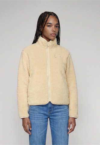Giacca di pile 'Essential' di Karl Kani in beige: frontale