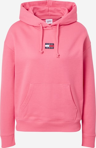 Sweat-shirt Tommy Jeans en rose : devant