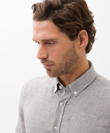 BRAX Regular fit Button Up Shirt 'Dan' in Grey