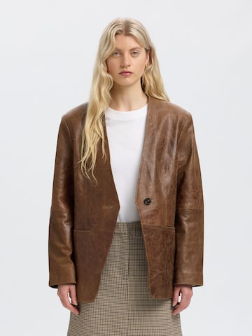SELECTED - Chaqueta de entretiempo en marrón: frente