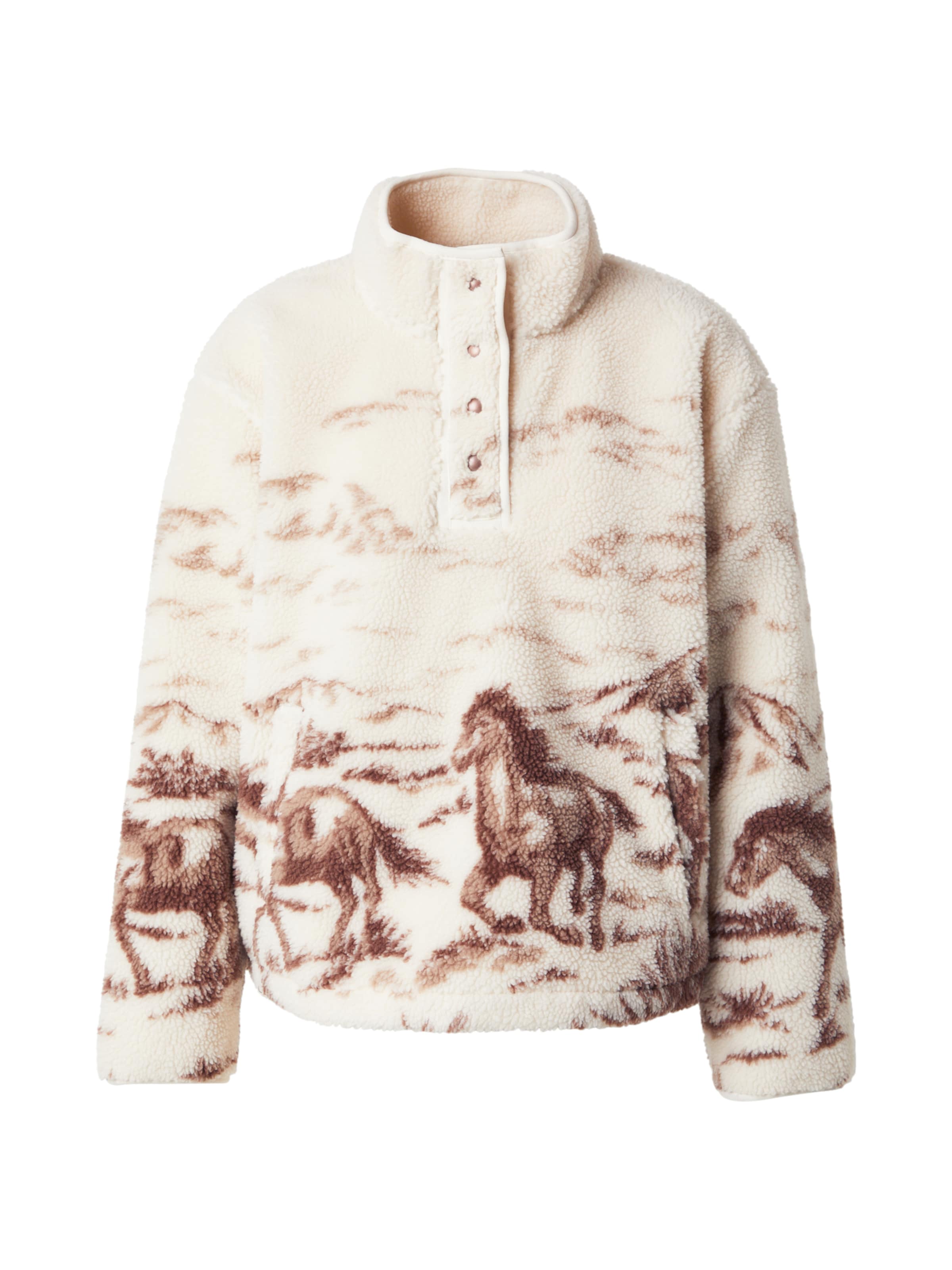 LEVI'S ® Tröja 'Kasey Sherpa Pullover' i ljusbeige / brun, Produktvy