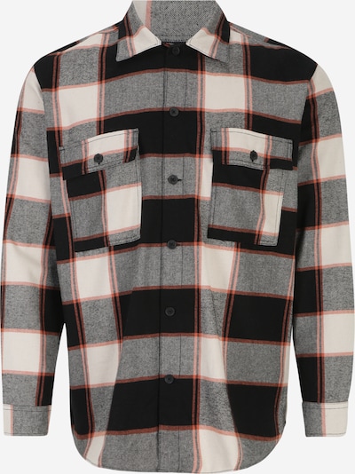 Jack & Jones Plus Camisa 'Fri' en beige / gris / naranja / negro, Vista del producto