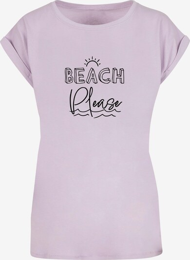 Merchcode T-shirt 'Beach Please' en lavande / noir, Vue avec produit