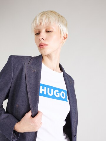HUGO Тениска 'Classic' в бяло