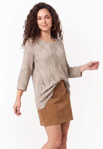 usha FESTIVAL - Jersey en beige: frente