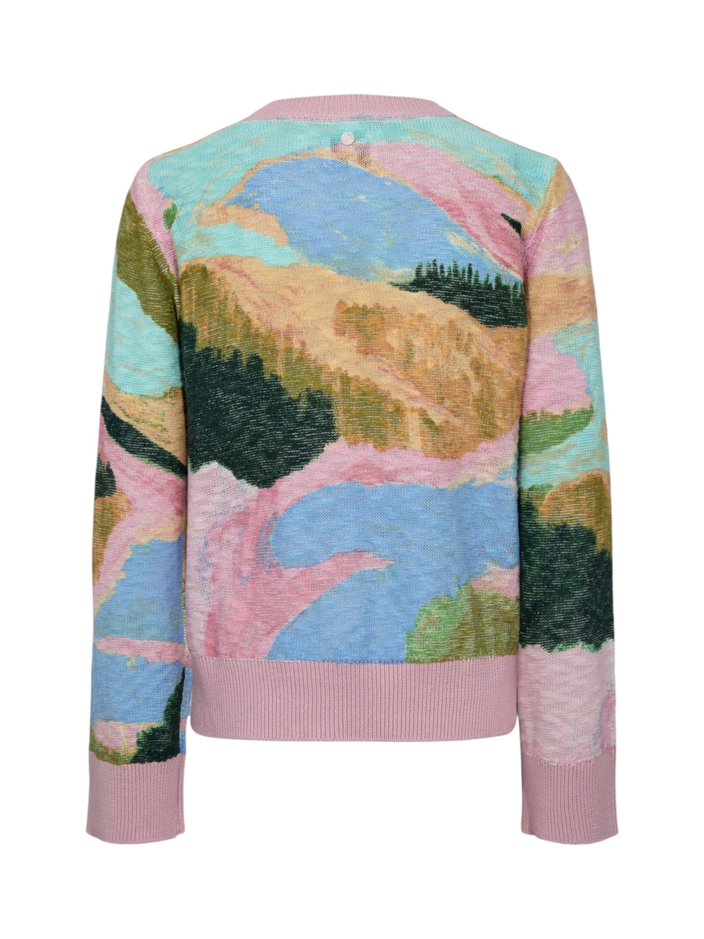 NÜMPH Langarm-Strickpullover in Mischfarben