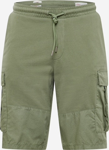 Pantalon cargo s.Oliver en vert : devant