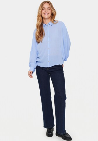 SAINT TROPEZ Bluse in Blau