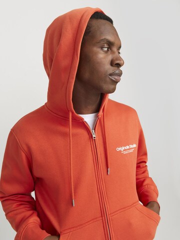 JACK & JONES Ζακέτα φούτερ 'JJVesterbro' σε πορτοκαλί