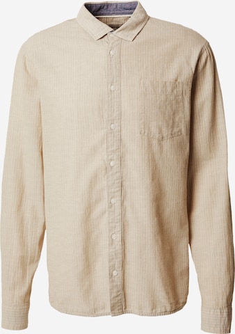 BLEND Regular fit Button Up Shirt in Beige: front