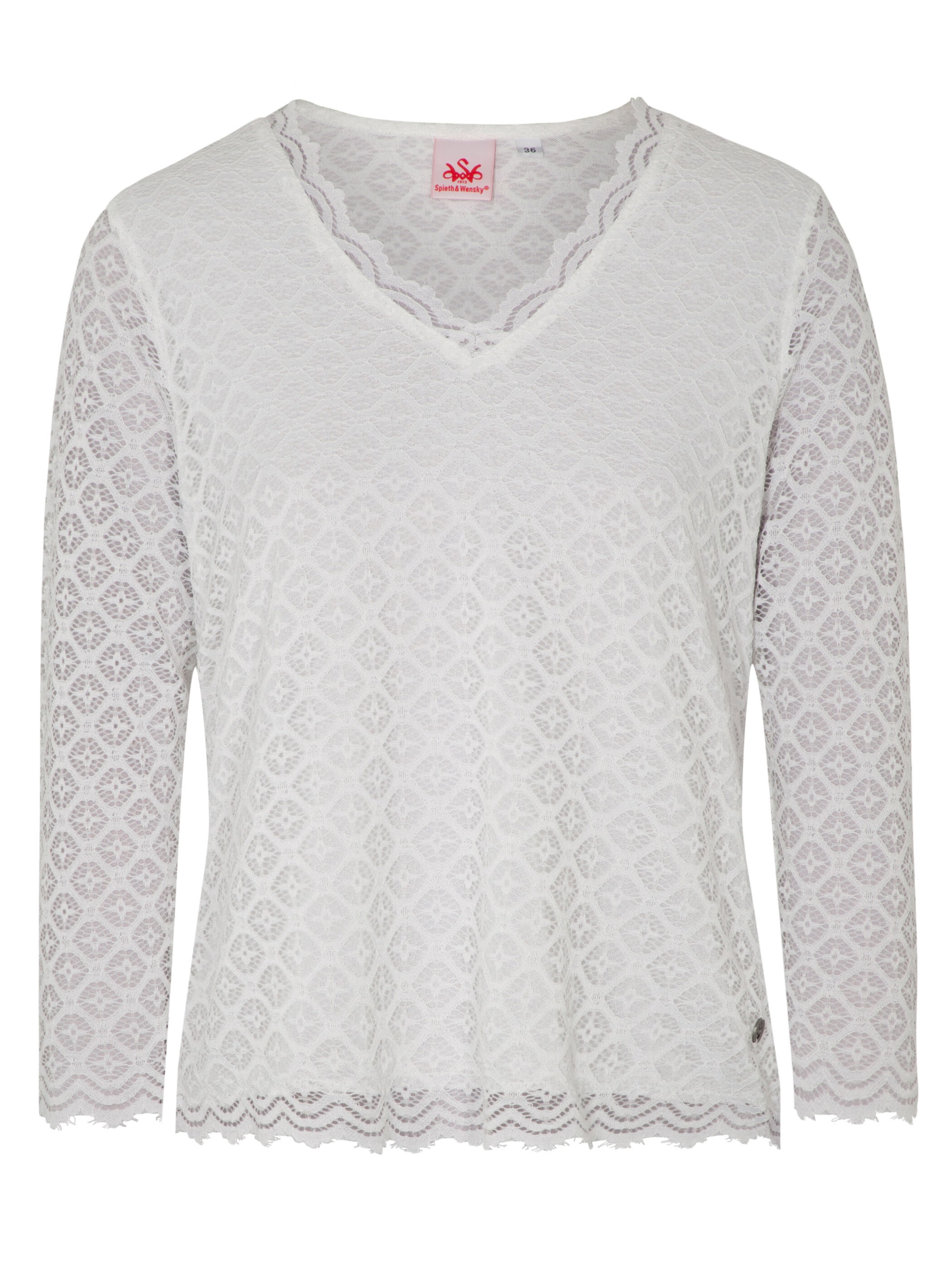 Blouse folklorique 'Eva' SPIETH & WENSKY en blanc : devant