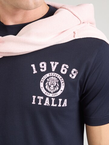 19V69 ITALIA Μπλουζάκι 'Tarek' σε μπλε