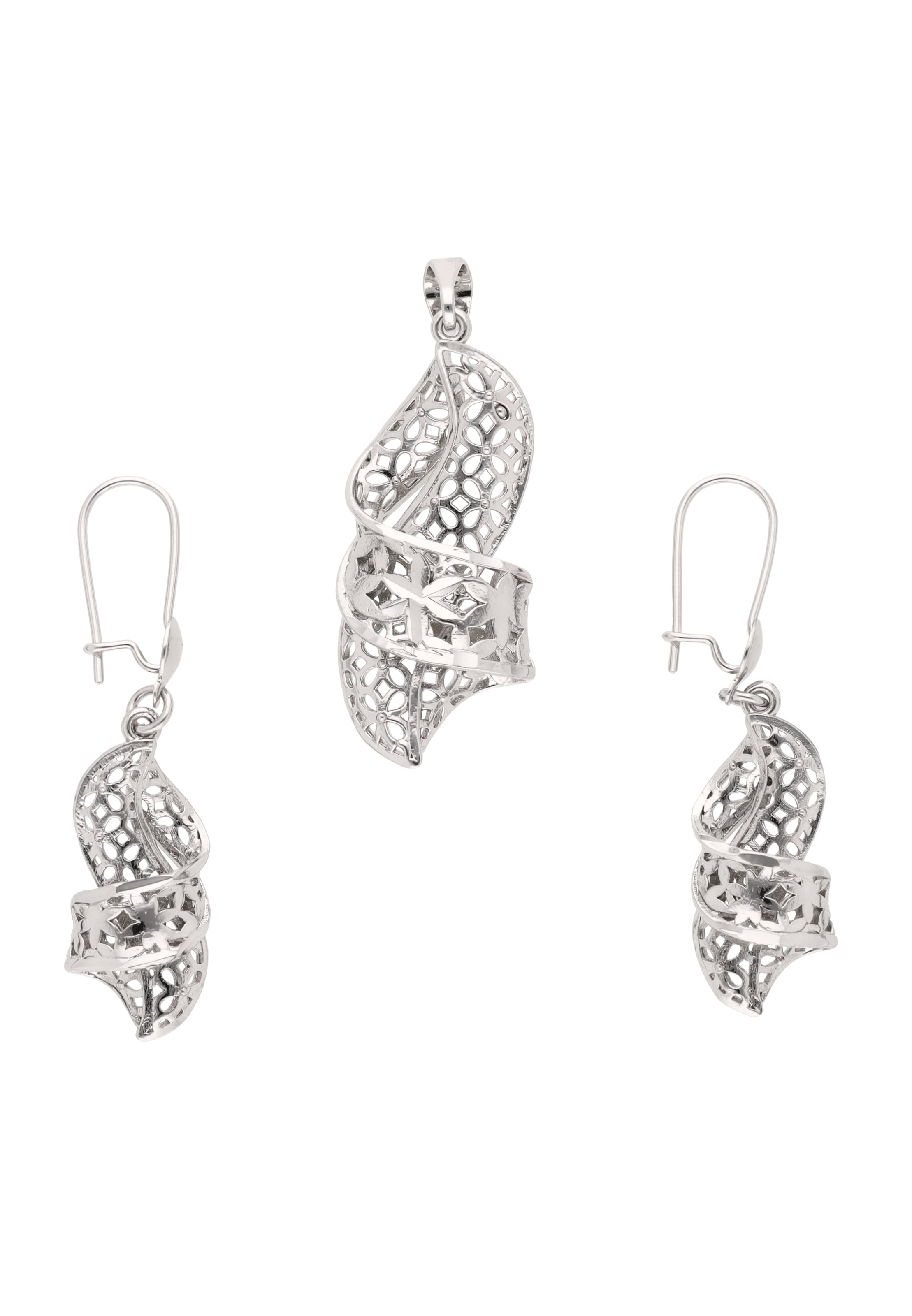 IZIA - Conjunto de joyería en plata: frente