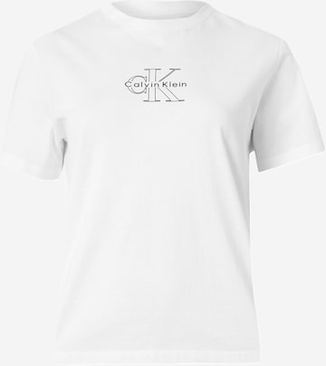 Calvin Klein Jeans Shirt 'Monologo' in Weiß: Vorderseite