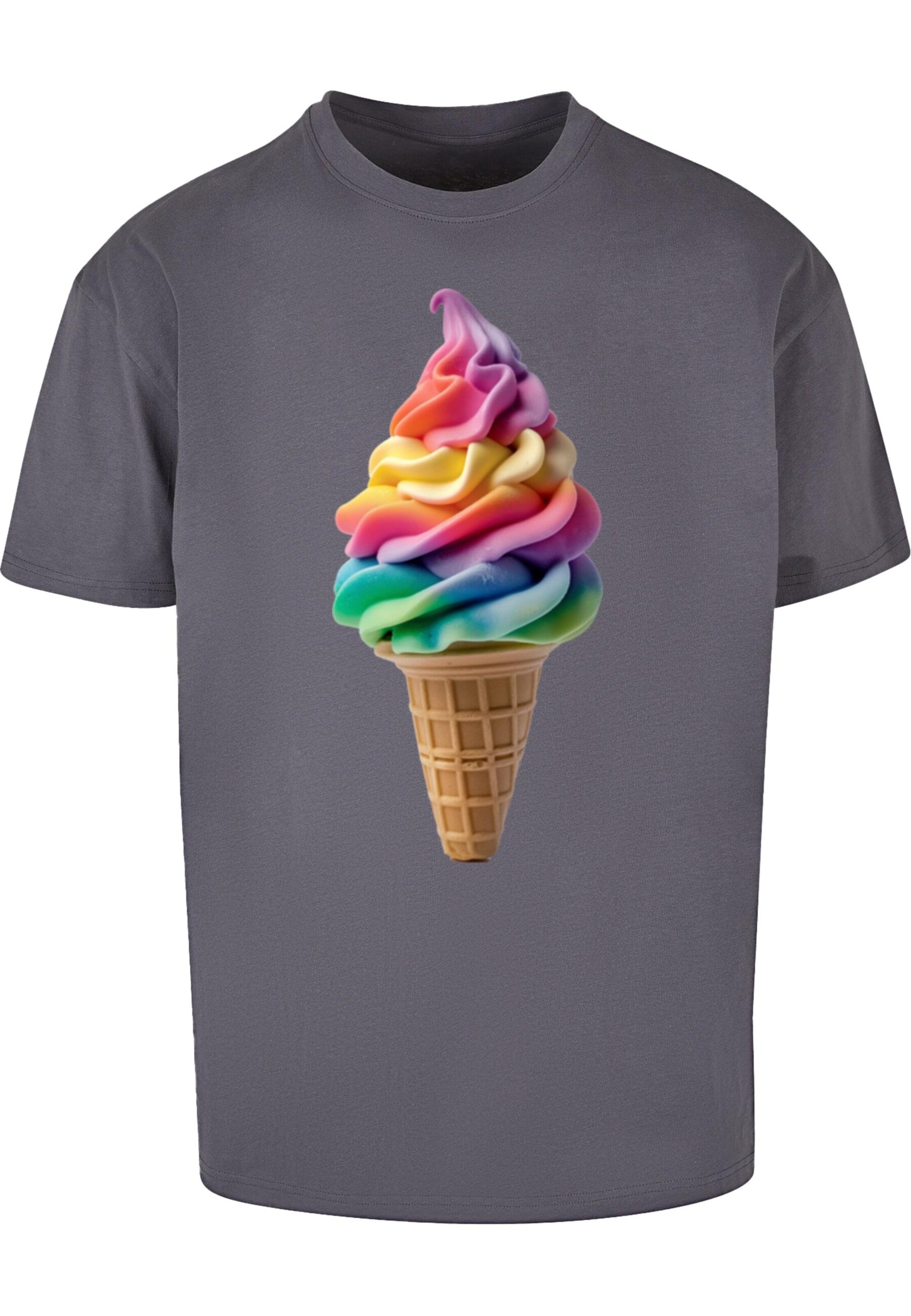 Merchcode Shirt 'Pride Scoops' in Grey: front