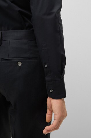 BOSS Slim fit Button Up Shirt 'H-Hank' in Black