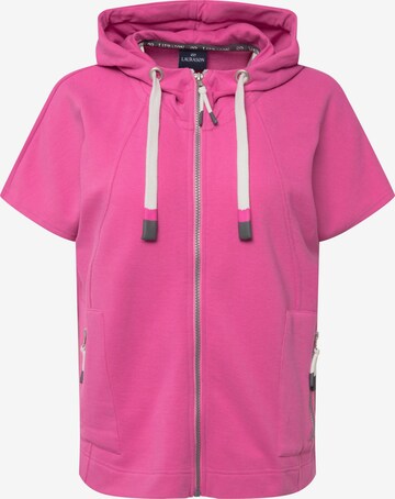 LAURASØN Zip-Up Hoodie in Pink: front