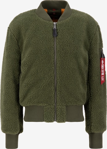 ALPHA INDUSTRIES Prehodna jakna | zelena barva: sprednja stran