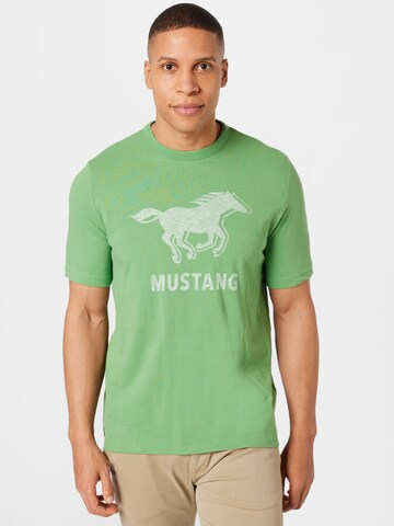 MUSTANG T-Shirt 'Alex' in Grün: predná strana