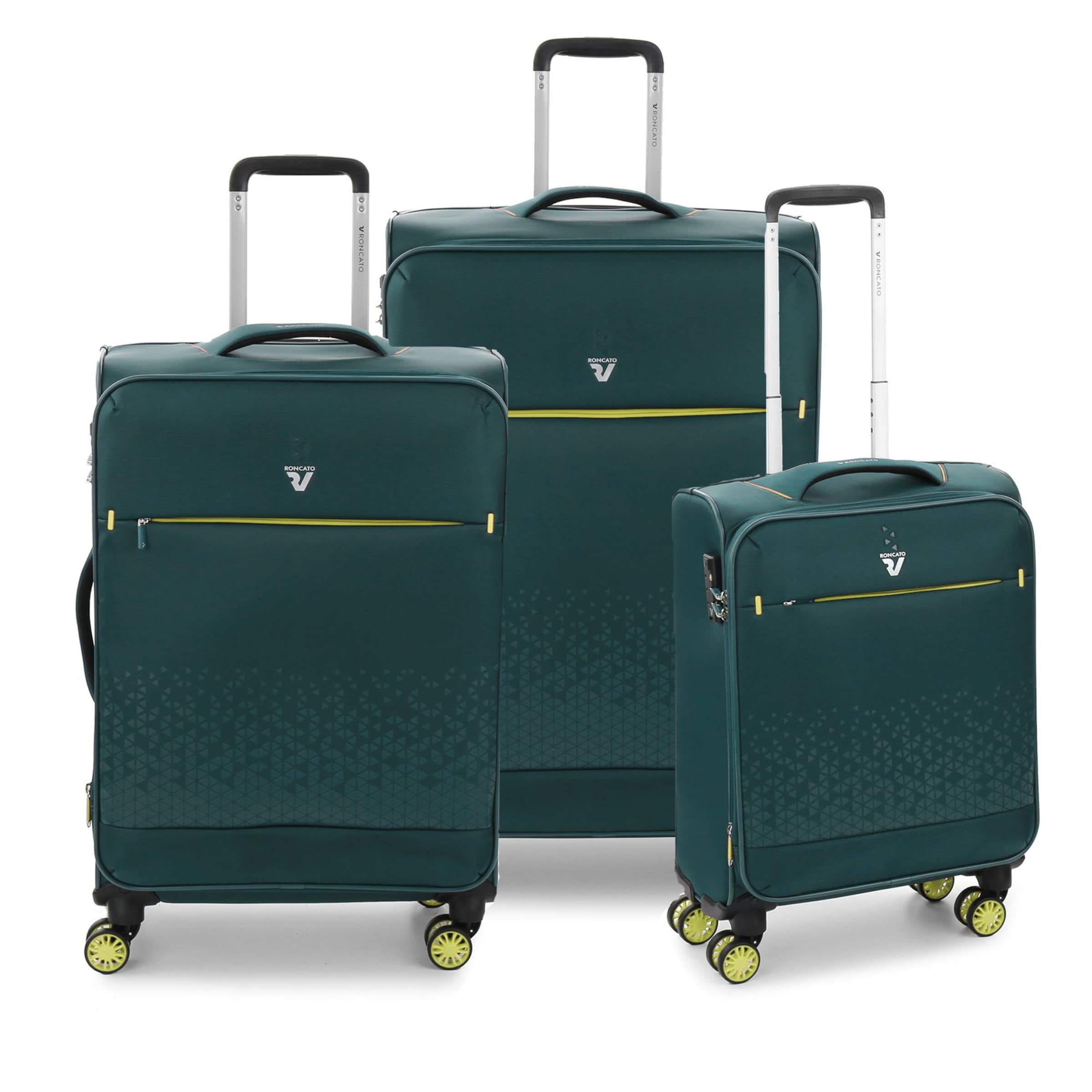 Roncato Suitcase Set 'Crosslite' in Green: front