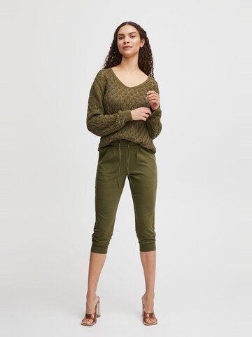 Tapered Pantaloni con pieghe 'PANDINA' di b.young in verde