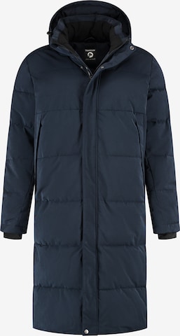 Travelin Winter Coat 'Kalmar' in Blue: front