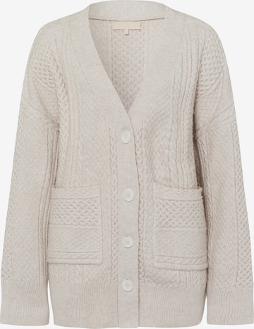 Les Lunes Gebreid vest 'Alexis' in Beige: voorkant