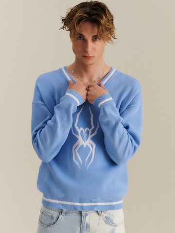 About You x Nils Kuesel - Pullover 'Elia' em azul: frente