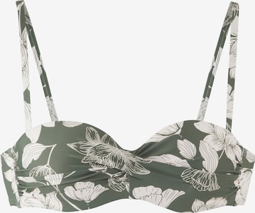s.Oliver Bandeau Bikini Top 'LM' in Green: front