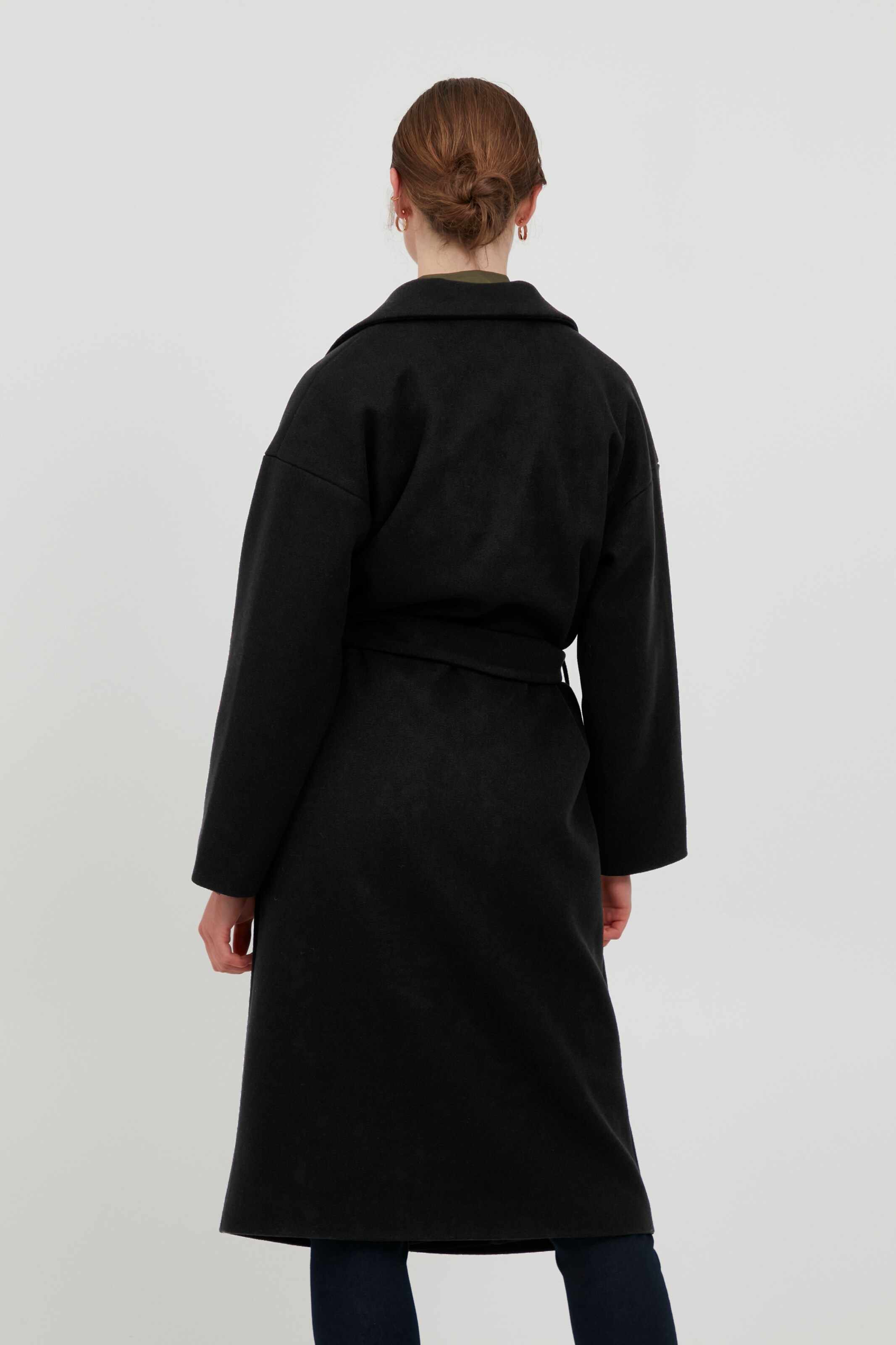 Frauen Große Größen ICHI Mantel 'JANNET' in Schwarz - NT75622 Frauen Große Größen ICHI Mantel 'JANNET' in Schwarz - NT75622