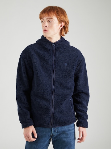 BLEND Fleece jas in Blauw: voorkant