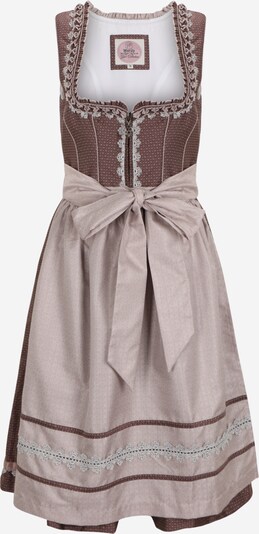 MARJO Kleid 'Chrissi' in dunkelbraun / puder / weiß, Produktansicht
