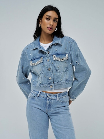 Salsa Jeans Tussenjas in Blauw: voorkant