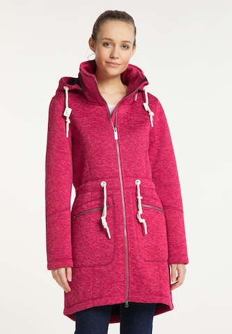 ICEBOUND Knitted Coat in Pink: front