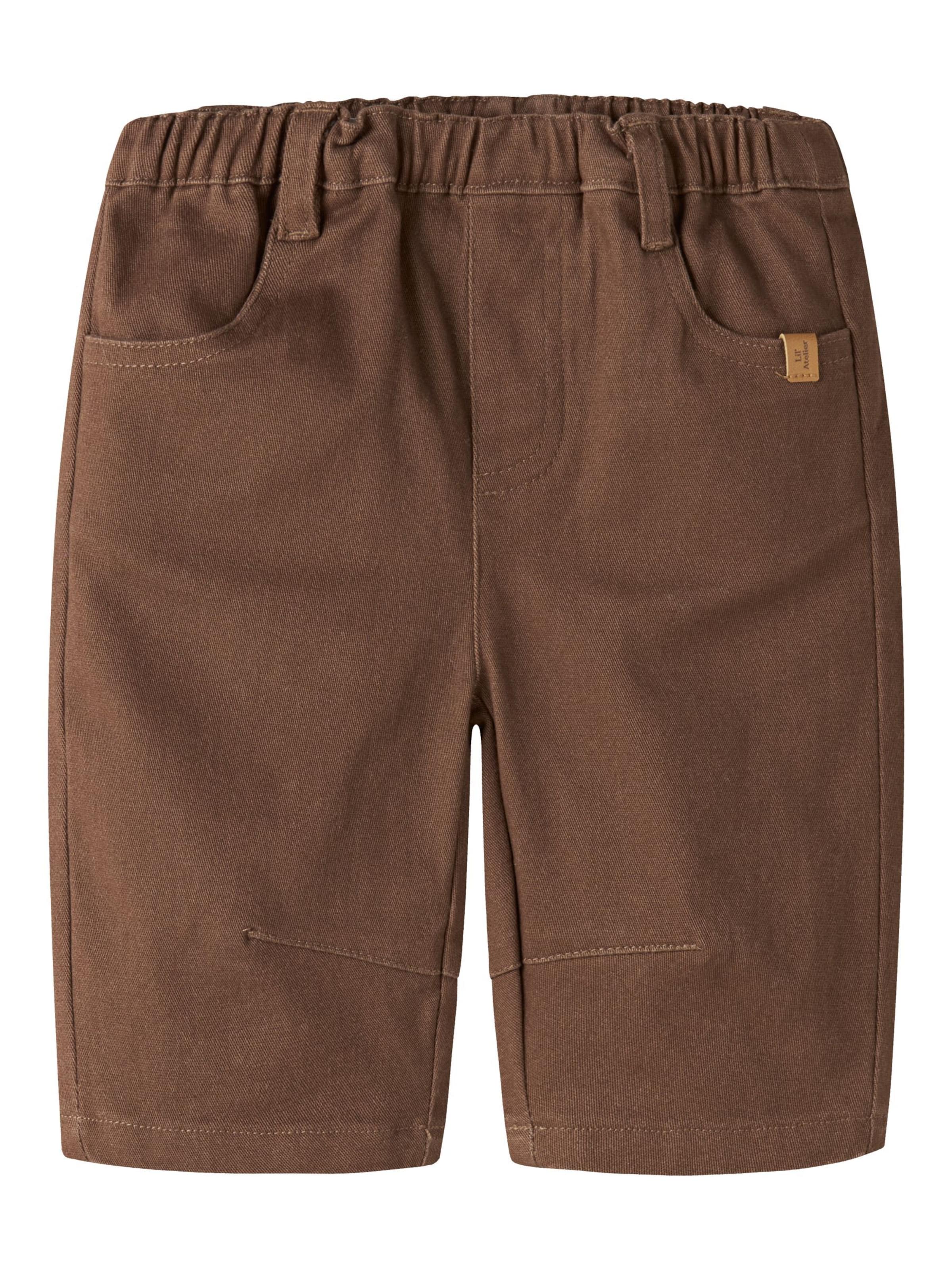 Baggy Pantalon Lil'Atelier en marron : devant