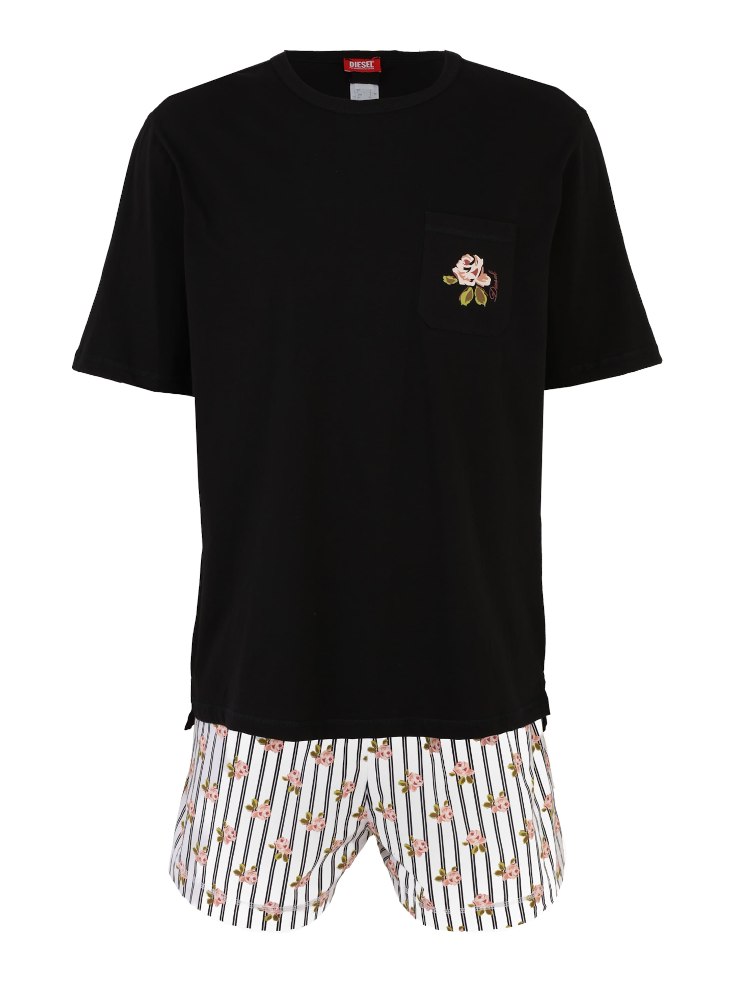 DIESEL Short Pajamas in Black: front