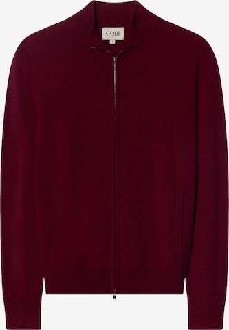 Cardigan 'Women's Timeless Cashmere Full-Zip Cardigan' GOBI Cashmere en rouge : devant
