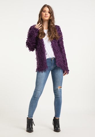 IZIA Knit Cardigan in Purple