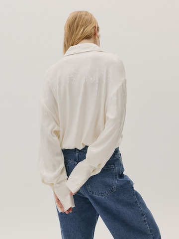 KAVAZI Shirt 'SEQUINS' in White