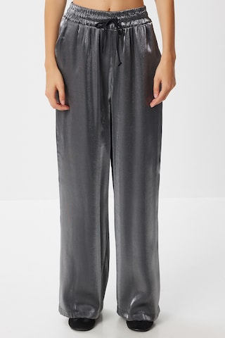 Happiness İstanbul Wide Leg Bukser i grå: forside