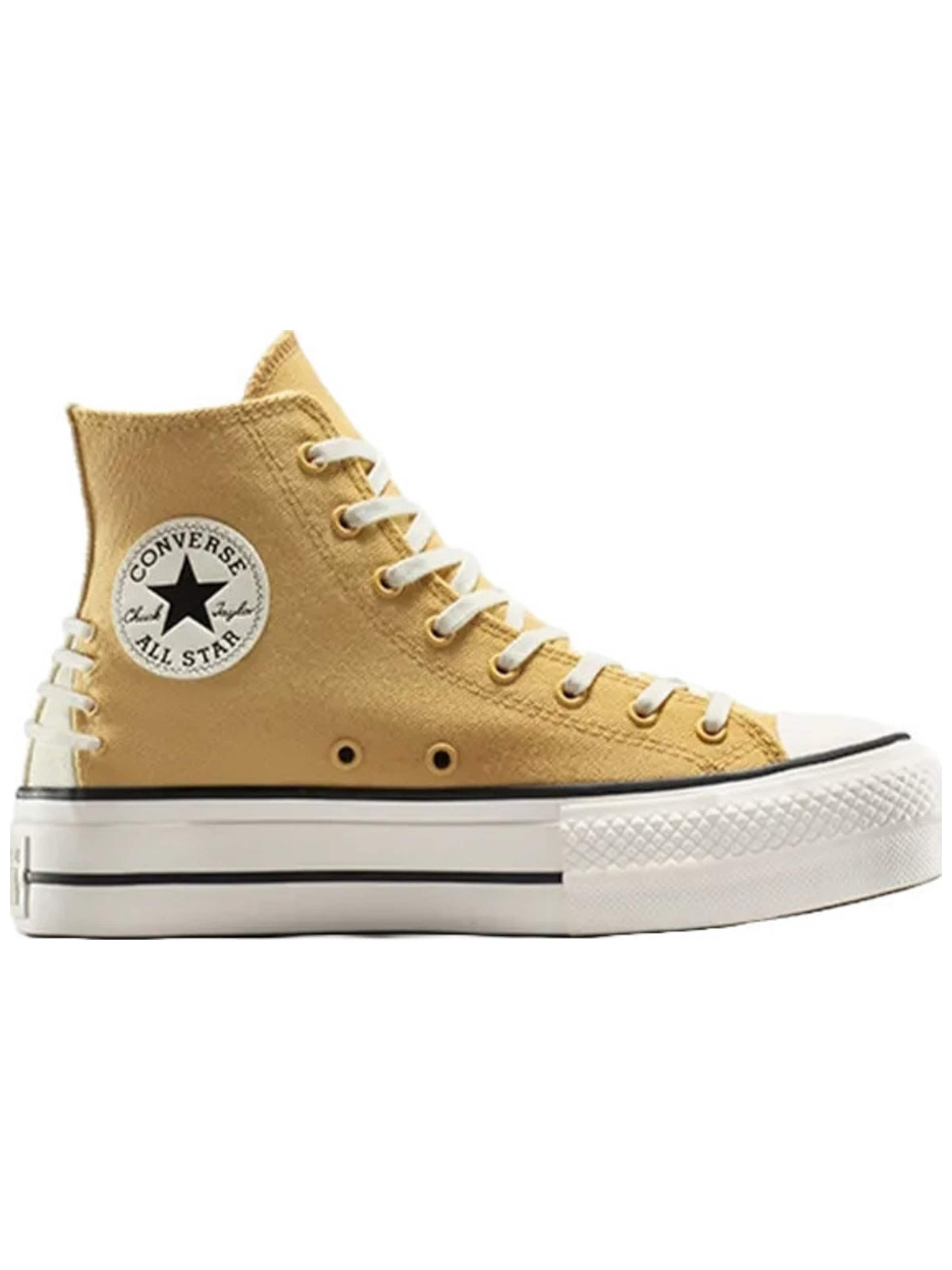 CONVERSE - Zapatillas deportivas altas 'Converse Chuck Taylor All Star Lift Platform Crafted Laces' en beige: frente