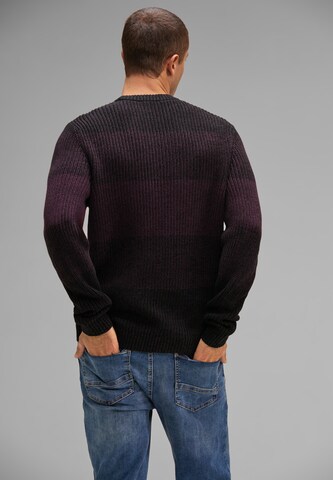Street One MEN Sweater 'Mouliné' in Purple