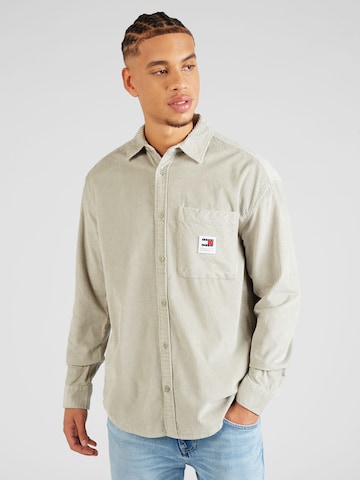 Tommy Jeans Comfort fit Button Up Shirt in Grey: front